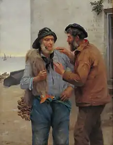 À l'abri de la tempête ou Entre marins (vers 1890), musée des Beaux-Arts de Quimper.