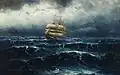 Marinestück mit Segelschiff in rauer See (sans date)