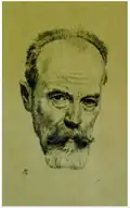 Autoportrait lithographié (1921).