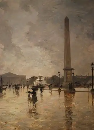 Alfred Smith, Averse place de la Concorde, 1888.