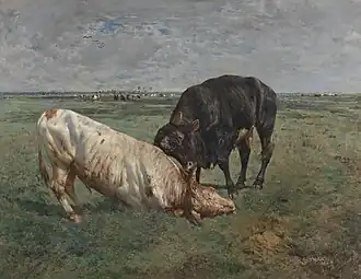 Combat de jeunes taureaux, 1883musée des Beaux-Arts de Gand
