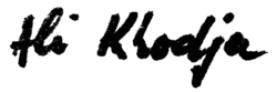 signature d'Ali Ali-Khodja