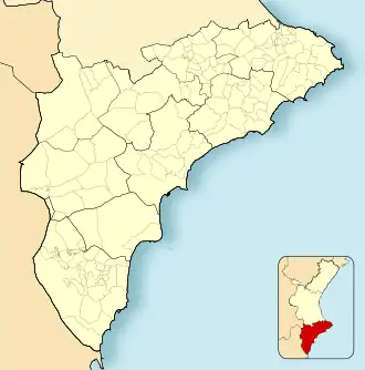 (Voir situation sur carte : province d'Alicante)