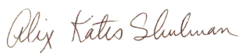 Signature de Alix Kates Shulman