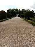 Perspectives du jardin à la française du XVIIe siècle depuis le palais.