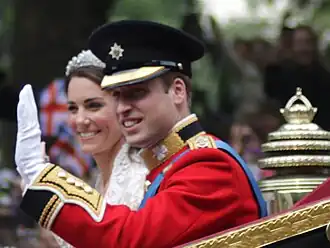 William et Kate dans une calèche le jour de leur mariage