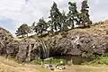La cascade des Veyrines, en limite communale avec Allanche.