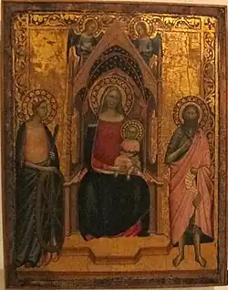 Madone en Trône et saints, 1380/90, Fabriano