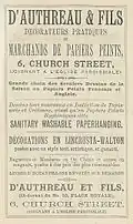 Annonce parue en 1891
