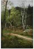 Forêt de Barbizon et bouleaux (avant 1898), huile sur toile, localisation inconnue.