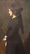 Portrait de Madeleine Smith en robe d’alsacienne noire, Jean-Jacques Henner, 1904, BNF, SL.079)
