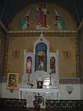 Intérieur de l'église. Chapelle du Sacré-cœur de Jésus