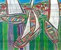 Visson: "Ambiance sur le Lac Léman", 50x60 (1984).