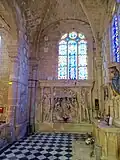Chapelle nord, vue vers le nord.