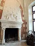 Cheminée de la salle du Conseil de l'aile Charles VIII du château d'Amboise (fin XVe&nbsp;siècle).