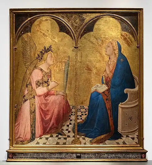 L'Annonciation, 1344,Pinacothèque nationale de Sienne.