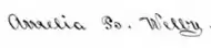 signature d'Amelia B. Coppuck Welby