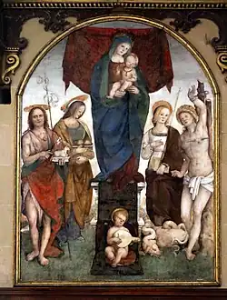 Madone à l'Enfant avec Saints, 1508-1509, Chapelle de Sant'Agostino