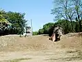 L'amphithéâtre et le vomitoire dégagé.
