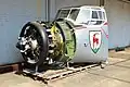 Moteur radial sur Antonov An-2. Une hélice à quatre pales était montée au bout de l'arbre (à gauche).