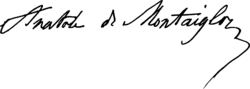 signature d'Anatole de Montaiglon