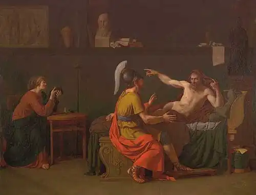 Tableau de Augustin-Louis Belle montrant Anaxagore et Périclès.