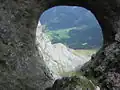 Œil de Bentanetan et vue depuis cet œil.