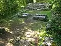 Les ruines de l’ancienne chapelle en août 2016.
