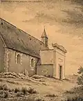 Ancienne chapelle des capucins de Blois, dessin à la plume, 1889.