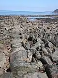 Ancien déversoir de pêche (Countisbury, Angleterre).
