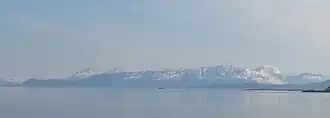 Vue d'Andørja depuis Harstad