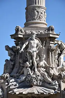 Le Rhône, fontaine Cantini (1911), Marseille, place Castellane.