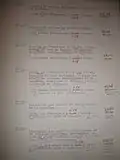 Liste des postes à facturer avec chiffrage (équivalent d'un devis).