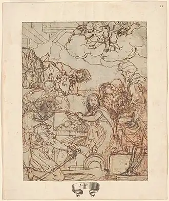 Esquisse de l'Adoration des bergers, 1600/1610.