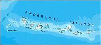 Carte des îles Andreanof