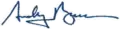 Signature de Andy Barr
