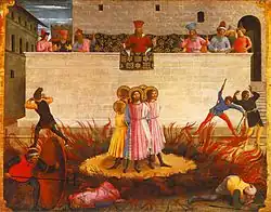 Condanna al rogo dei santi Cosma e Damiano