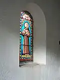Vitrail gauche : saint Saint-François d'Assise
