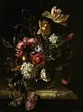 Vase of Flowers, huile sur toile.