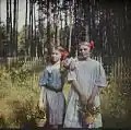 Anna Iwaszkiewicz et Maria Wysocka, Pologne, 1909.