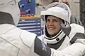 Lors de l'entraînement pour sa première mission.