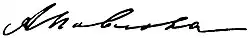 signature d'Anna Pavlova (danseuse)