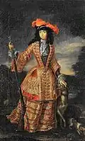 Portrait d'Anne-Marie-Louise de Médicis en costume de chasse