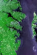 Vue satellitaire d'Annapolis.