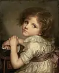 L'Enfant à la poupée, huile sur toile, 47&nbsp;×&nbsp;38&nbsp;cm (Paris, musée du Louvre).
