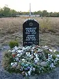 Mémorial Anne Frank à Bergen-Belsen, Allemagne.
