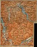 Carte entre Annecy et Chambéry (1914).