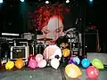 Anneke van Giersbergen, la scène après le Birthday show à Goes (NL) 2014.