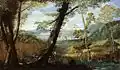 Paysage avec rivière, Annibale Carracci 1590. H. 89 cm. National Gallery of Art.