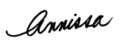 Signature de Annissa Essaibi George
